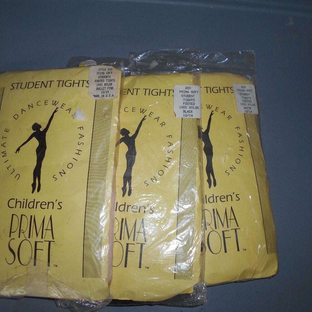 3 Pair Black Footed Tights -Tot Size 1-3  NWT
